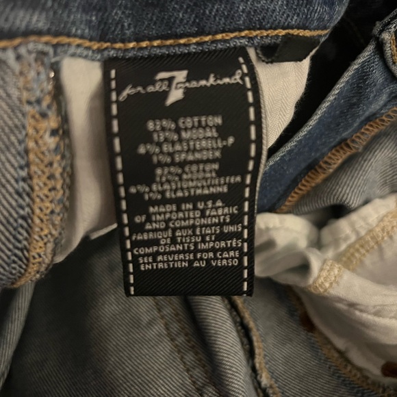 7 seven for all Mankind high waist ankle skinny with silver stripe size 28 - Picture 6 of 10